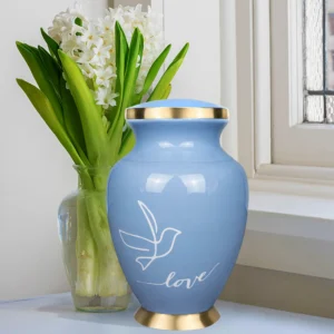Trendy Light Blue Urn